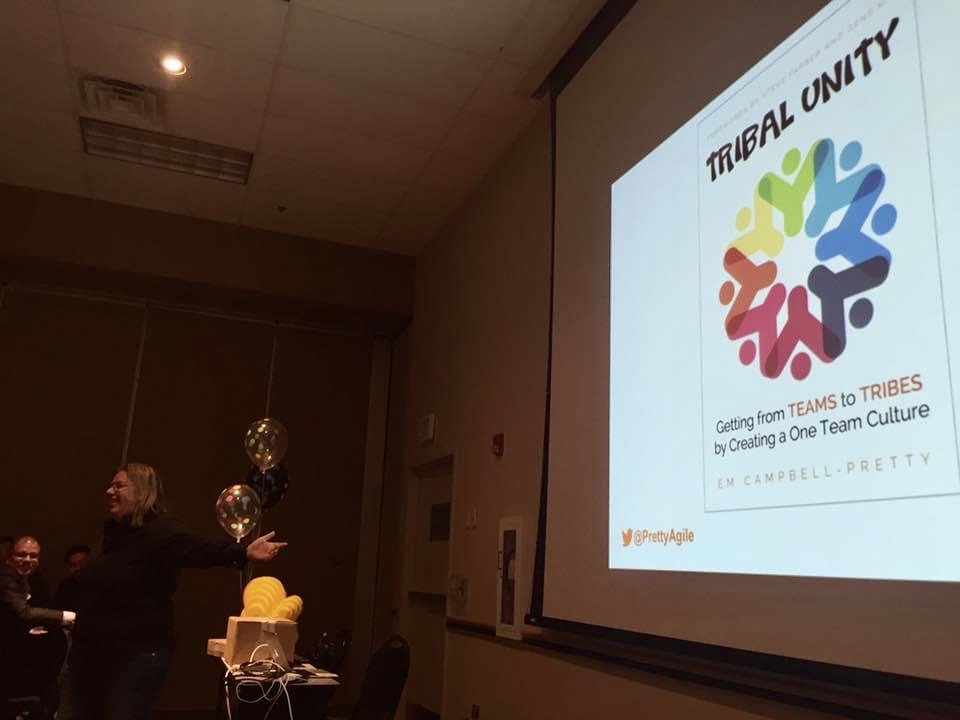 Me introducing Tribal Unity to Agile Denver